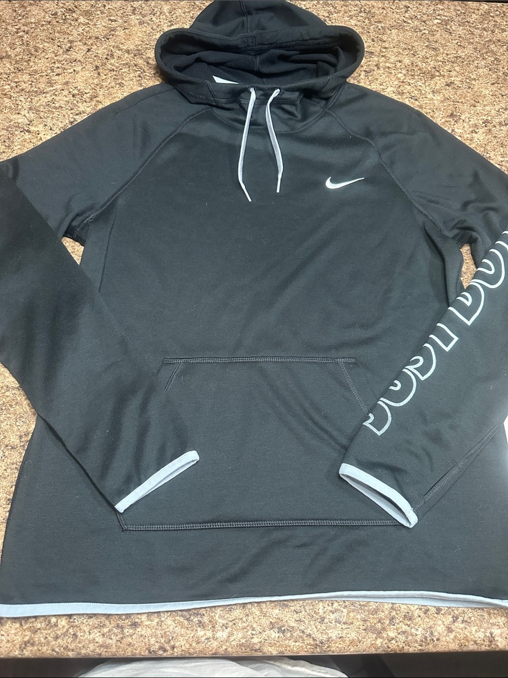 WORN ONCE Nike Black Hoodie Just Do It on Sleeve Medium
